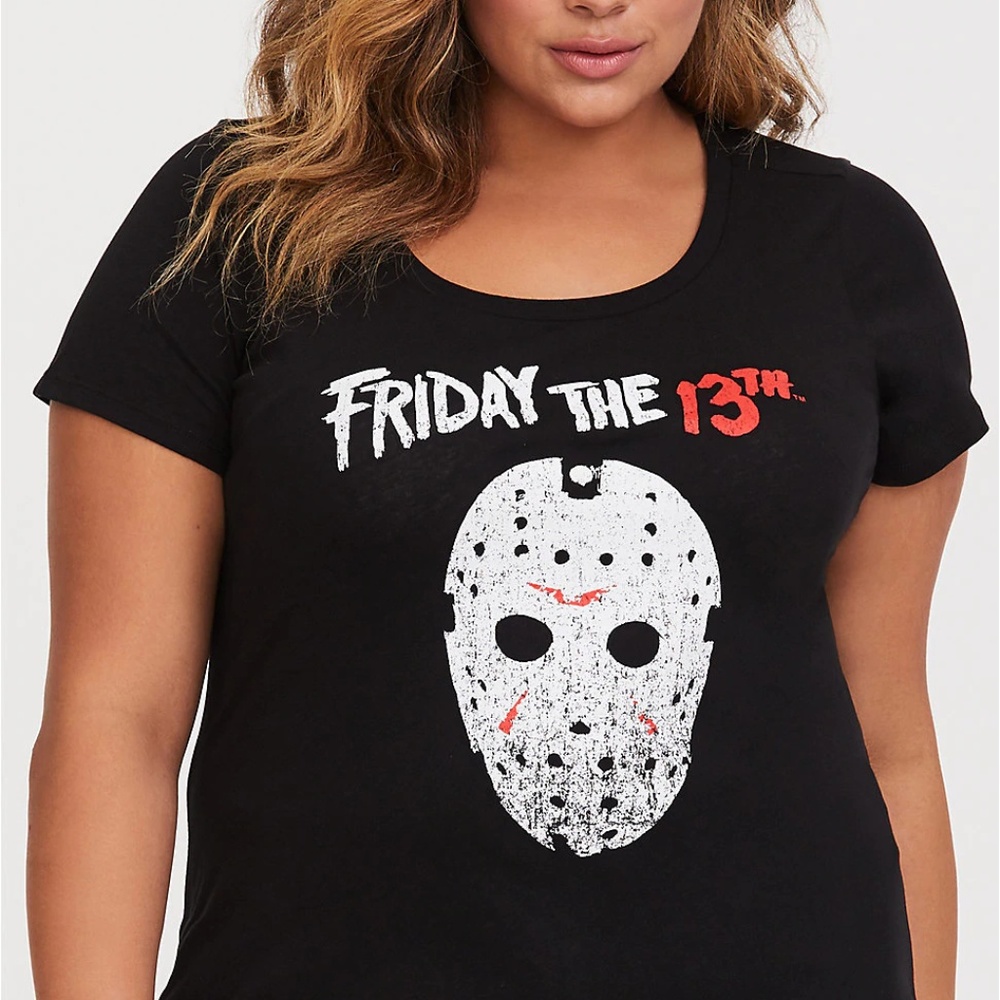 Torrid 3/4/5X T-SHIRT Friday The 13th Jason Mask